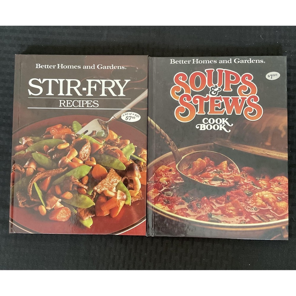 Vintage Better Homes Gardens Stir-Fry Soups Stews Recipes Cookbooks Lot 2 HC